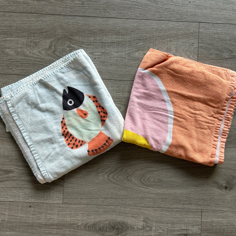 H&M Home Kids Towel Bundle – Fish + Ice Cream – 100% Cotton